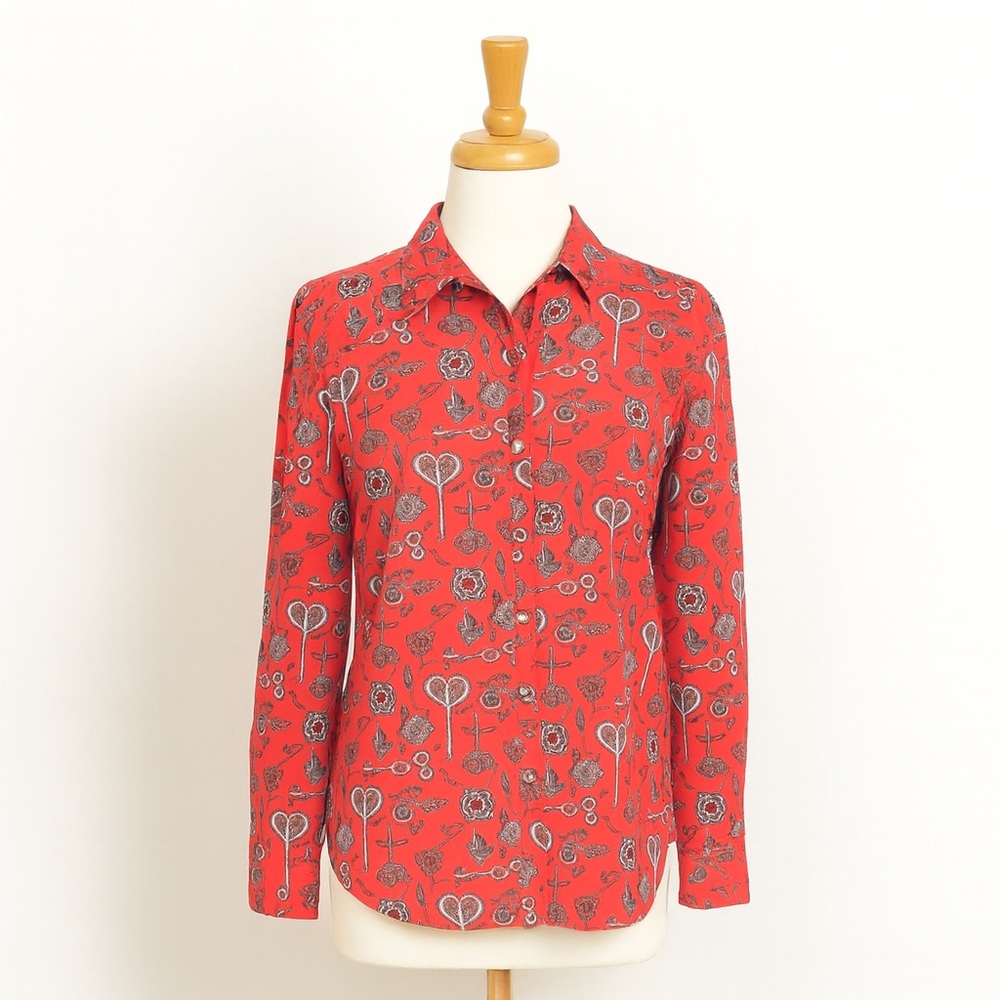 Liz Claiborne pink Floral Button-Down Shirt XL